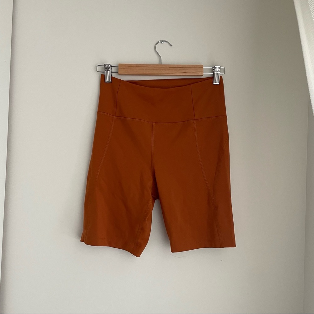 Girlfriend Collective High-Rise Bike Short - Rust M